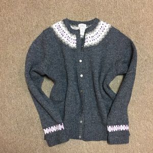 LL Bean grey cardigan